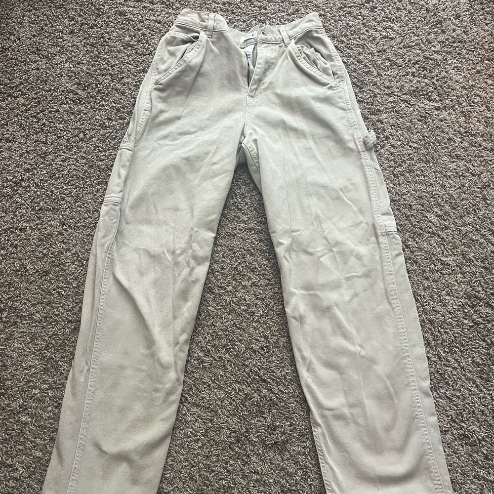 GARAGE WOMEN CARPENTER PANTS COLOR: TAN *SLIGHTLY USED* SIZE: 00